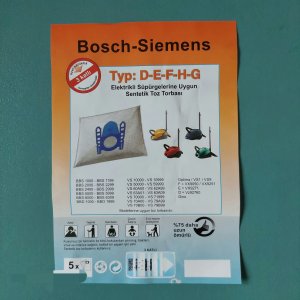 BOSCH TYP: D-E-F-G  SMS BEZ TORBA 3 Katlı (5 Lİ PK)