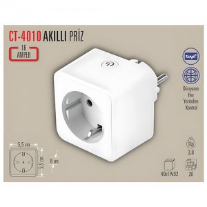 Cata Ct-4010 Wi-fi Akıllı Uzaktan Kumandalı Priz 16 Amper