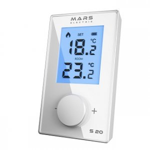 Kombi Oda Termostatı Mars S20 Beyaz Kablosuz Dijital Oda Termostatı